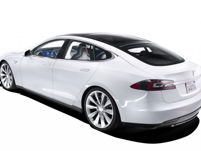 Persoonlijk Geit Kalksteen Tesla-Model-S-Wit achterkant - ELEKTRISCHEAUTO.COM