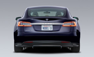 Tesla model 3 achterkant